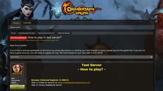 
                            1. How to play in test server? | Drakensang Online EN - Bigpoint