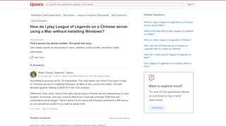 
                            13. How to play League of Legends on a Chinese server using a Mac ...