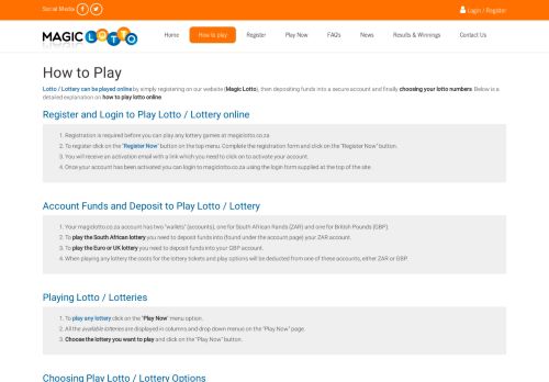 
                            4. HOW TO PLAY LOTTO / LOTTERY / POWERBALL Online