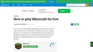 
                            6. How to play Minecraft for free - Softonic