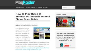 
                            3. How to Play Rules of Survival PC Version Without Phone Scan Guide ...