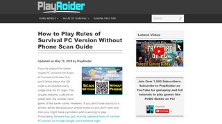 
                            5. How to Play Rules of Survival PC Version Without Phone Scan Guide