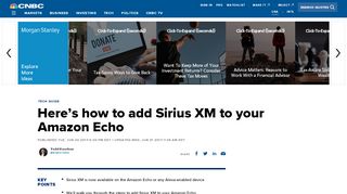 
                            12. How to play Sirius XM on your Amazon Echo - CNBC.com