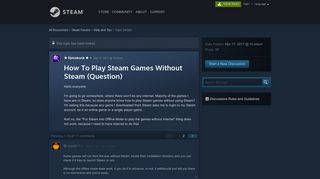 
                            1. How To Play Steam Games Without Steam (Question) :: Help and Tips ...