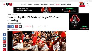 
                            7. How to play the IPL Fantasy League 2018 and score big - GQ India