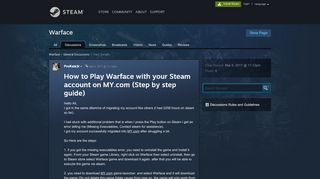
                            10. How to Play Warface with your Steam account on MY.com (Step by ...