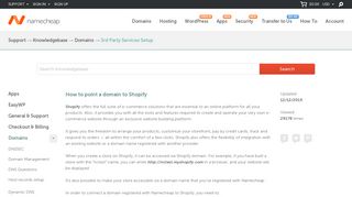 
                            9. How to point a domain to Shopify - Domains - Namecheap.com