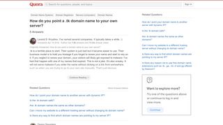 
                            11. How to point a .tk domain name to your own server - Quora