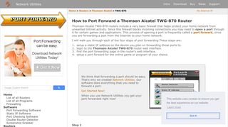 
                            9. How to Port Forward a Thomson Alcatel TWG-870 Router