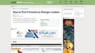 
                            13. How to Port Forward on Orange Livebox (with Pictures) - wikiHow