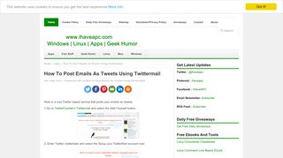 
                            13. How To Post Emails As Tweets Using Twittermail - I Have A PC | I ...