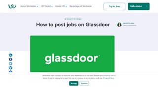 
                            8. How to post jobs on Glassdoor | Workable