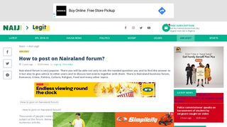 
                            5. How to post on Nairaland forum? ▷ Legit.ng