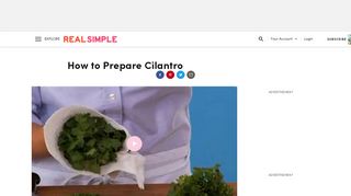 
                            8. How to Prepare Cilantro Video and Steps - Real Simple