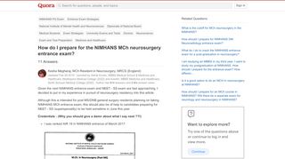 
                            9. How to prepare for the NIMHANS MCh neurosurgery entrance exam - Quora