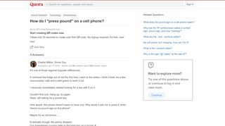 
                            4. How to 'press pound' on a cell phone - Quora