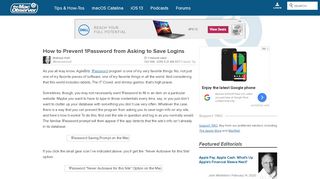 
                            9. How to Prevent 1Password from Asking to Save Logins - The Mac ...