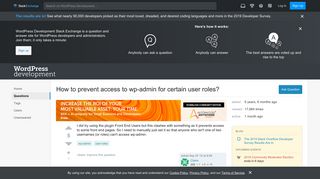 
                            9. How to prevent access to wp-admin for certain user roles ...