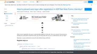 
                            3. How to prevent auto login after registration in ASP.Net Web Forms ...