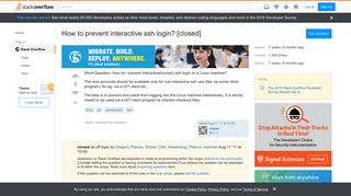 
                            11. How to prevent interactive ssh login? - Stack Overflow