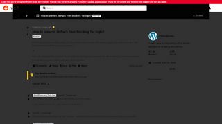 
                            12. How to prevent JetPack from blocking Tor login? : Wordpress - Reddit