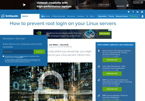 
                            5. How to prevent root login on your Linux servers - TechRepublic