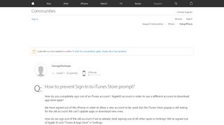 
                            3. How to prevent Sign In to iTunes Store pr… - Apple Community ...
