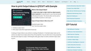 
                            8. How to print Output Values in QTP/UFT with Example - Guru99