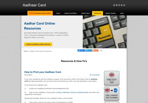 
                            4. How to Print your Aadhaar Card - Aadhaar Card