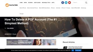 
                            6. How To PROPERLY Delete A POF Account ... - Know Your Mobile