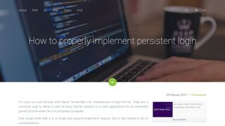 
                            7. How to properly implement persistent login - Alejandro ...