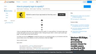 
                            8. How to properly login to spotify? - Stack Overflow