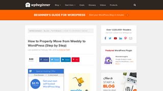 
                            13. How to Properly Move from Weebly to WordPress (2019)