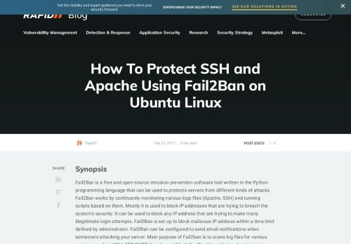 
                            11. How To Protect SSH and Apache Using Fail2Ban on Ubuntu Linux