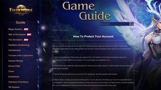 
                            4. How To Protect Your Account - Eudemons Online - Official ...