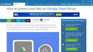 
                            5. How to protect your files on Google Team Drives - TechRepublic