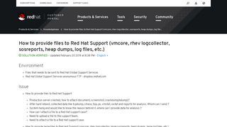 
                            4. How to provide files to Red Hat Support (vmcore, rhev logcollector ...