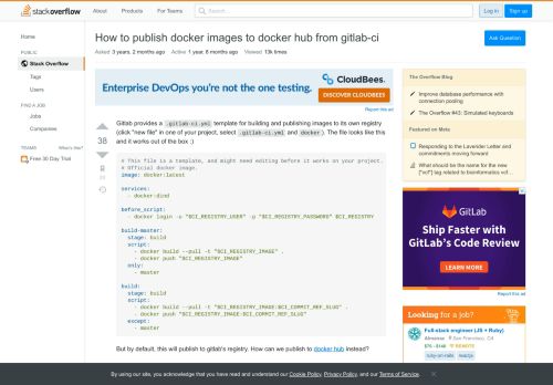 
                            5. How to publish docker images to docker hub from gitlab-ci - Stack ...
