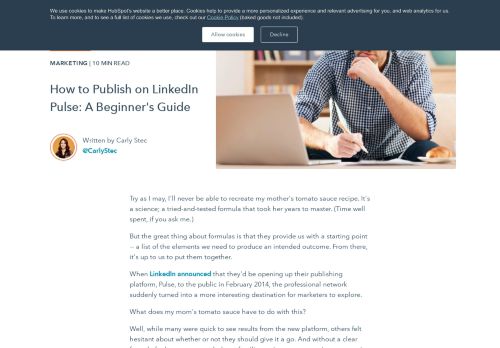 
                            7. How to Publish on LinkedIn Pulse: A Beginner's Guide - HubSpot Blog