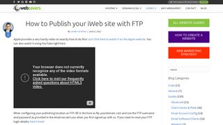 
                            5. How to Publish your iWeb site with FTP - Websavers