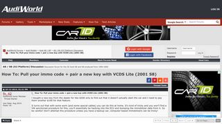 
                            1. How To: Pull your immo code + pair a new key with VCDS Lite (2001 ...