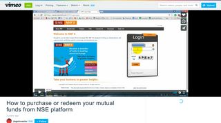 
                            7. How to purchase or redeem your mutual funds from NSE platform on ...