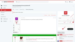 
                            5. How to put password on my pocket wifi | Tom's Hardware Forum
