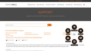 
                            11. How To Put the SonicWall into Safe Mode | SonicWall