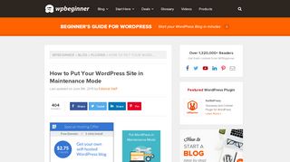 
                            3. How to Put Your WordPress Site in Maintenance Mode - WPBeginner