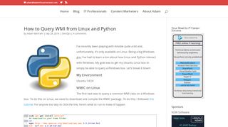 
                            10. How to Query WMI from Linux and Python - Adam, The Automator