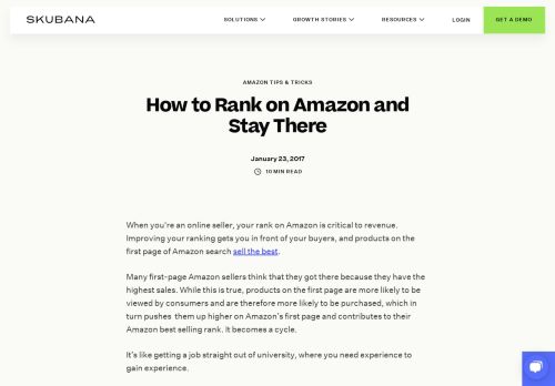 
                            8. How to Rank on Amazon and Stay There | Skubana