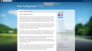 
                            9. How To Raymond: How To Register for BTT