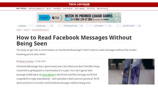 
                            2. How to Read Facebook Messages Without Being Seen - Tech Advisor
