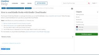 
                            8. How to read Kindle Books with Kindle Cloud ... - OverDrive | Help